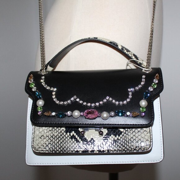 NEW Marni Trunk Envelope Beaded Shoulder Bag - Picture 6 of 16